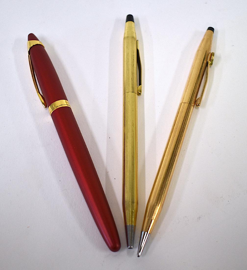 Mark Cross and Waterman Ballpoint Pens (3): Two marked Mark Cross and one marked Waterman (three in the lot)