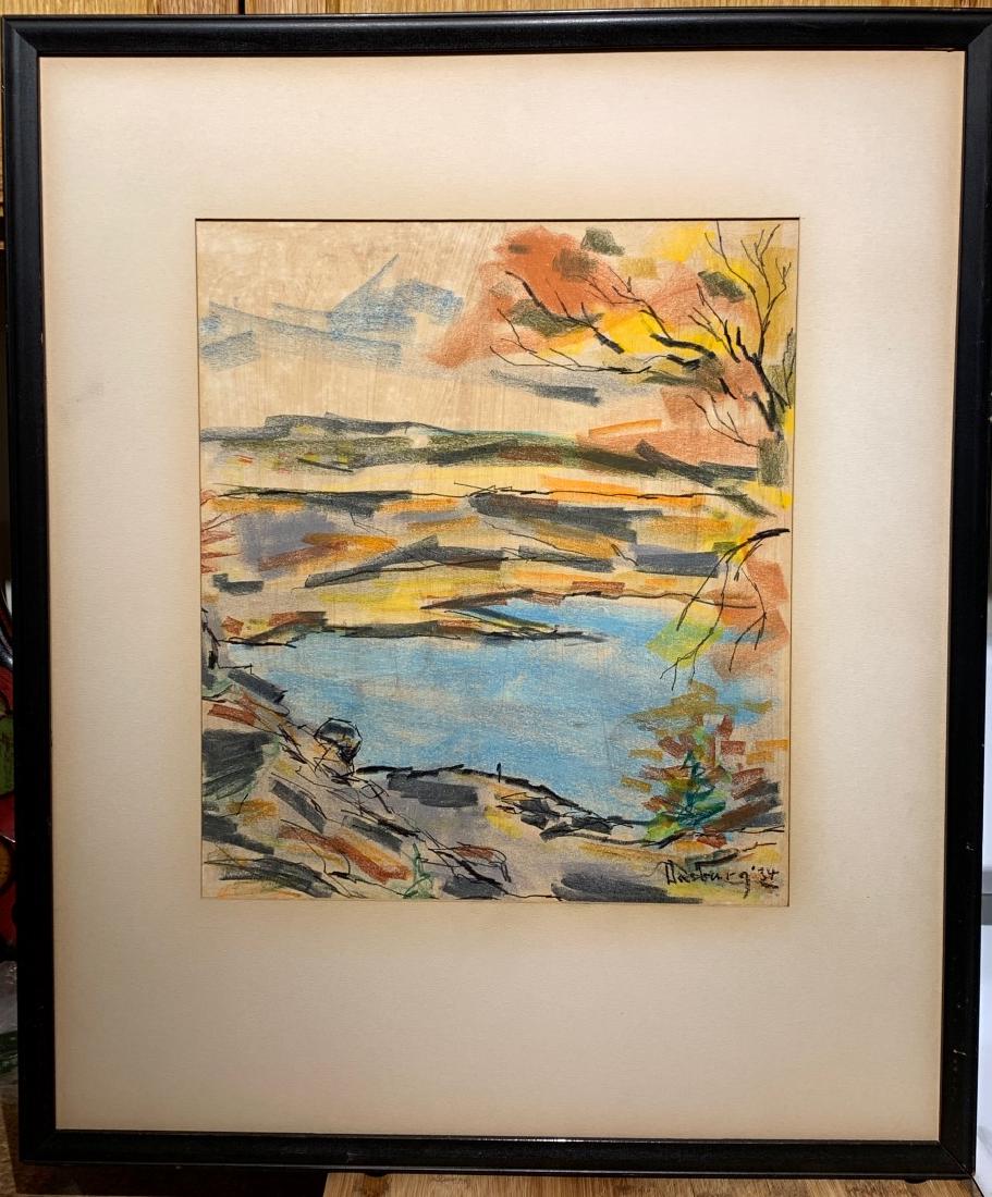 Andrew Dasburg; 20thC. American Modernist Pastel Signed (1 of 4)