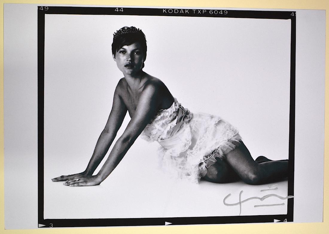 Kate Moss photo by Bert Stern: With Bert Sterns back stamp and signed. Size 19"H x 13"W