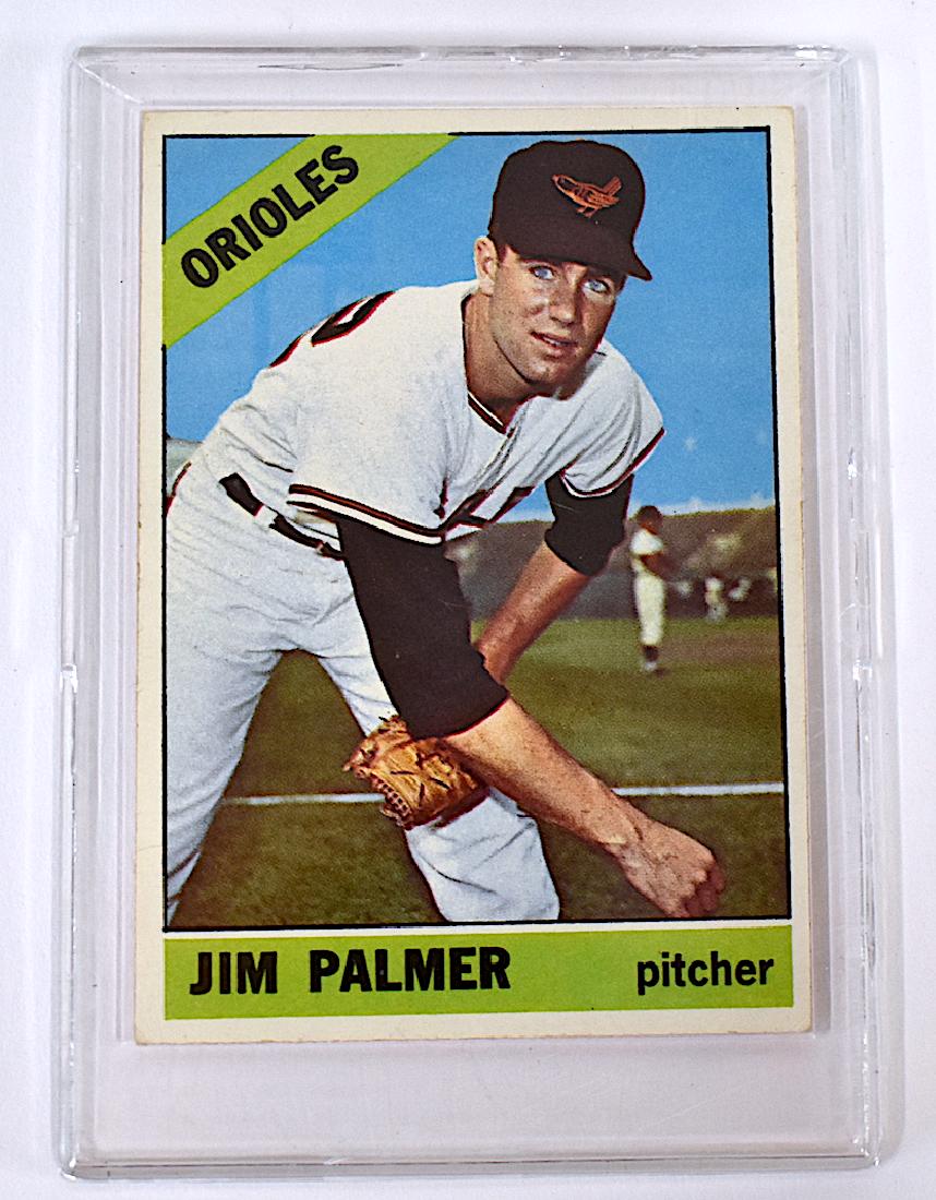 Jim Palmer Rookie Card. 1966.Topps 126: Nice good condition in a protective sleeve