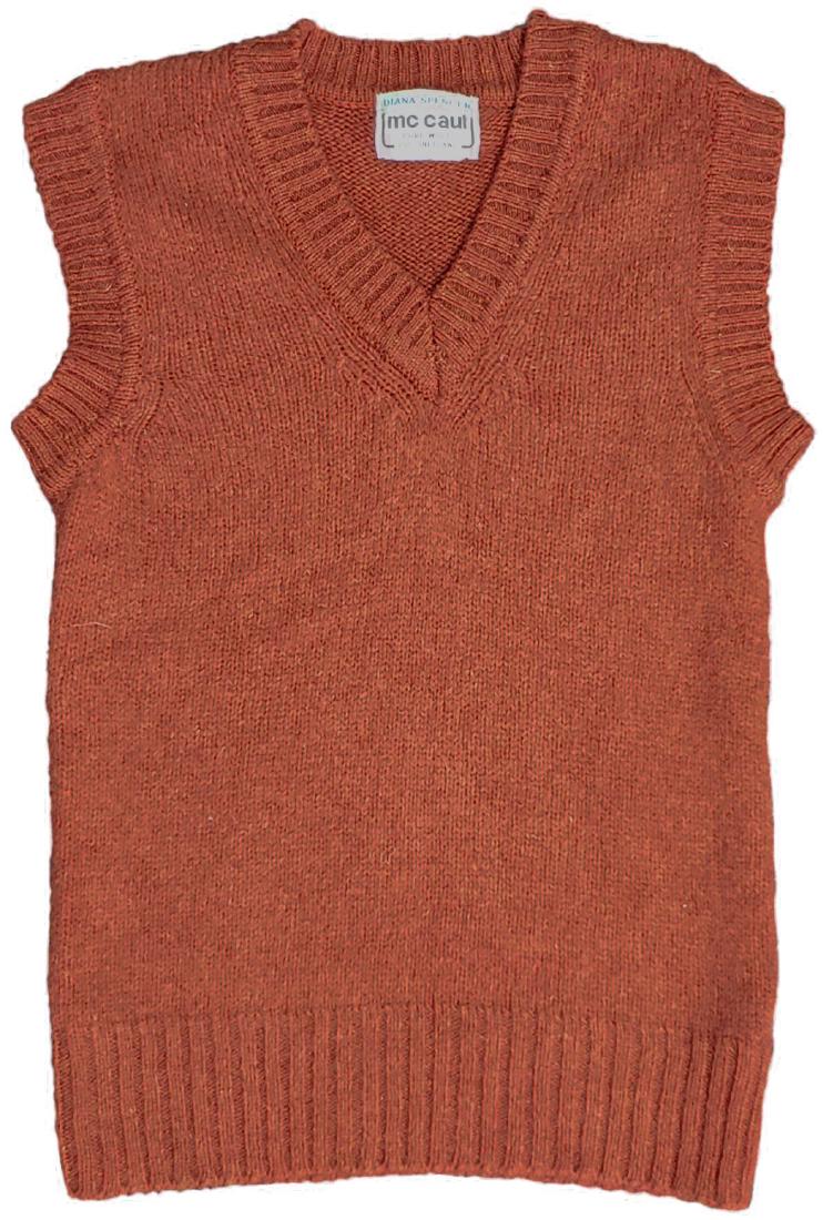 Princess Diana Personally Worn Vest: Princess Diana personal woolen vest 100% wool, labelled with her name, Diana Spencer. There is aging to the label and the vest has been worn which is to be expected due to the age. Worn as a teenager 
