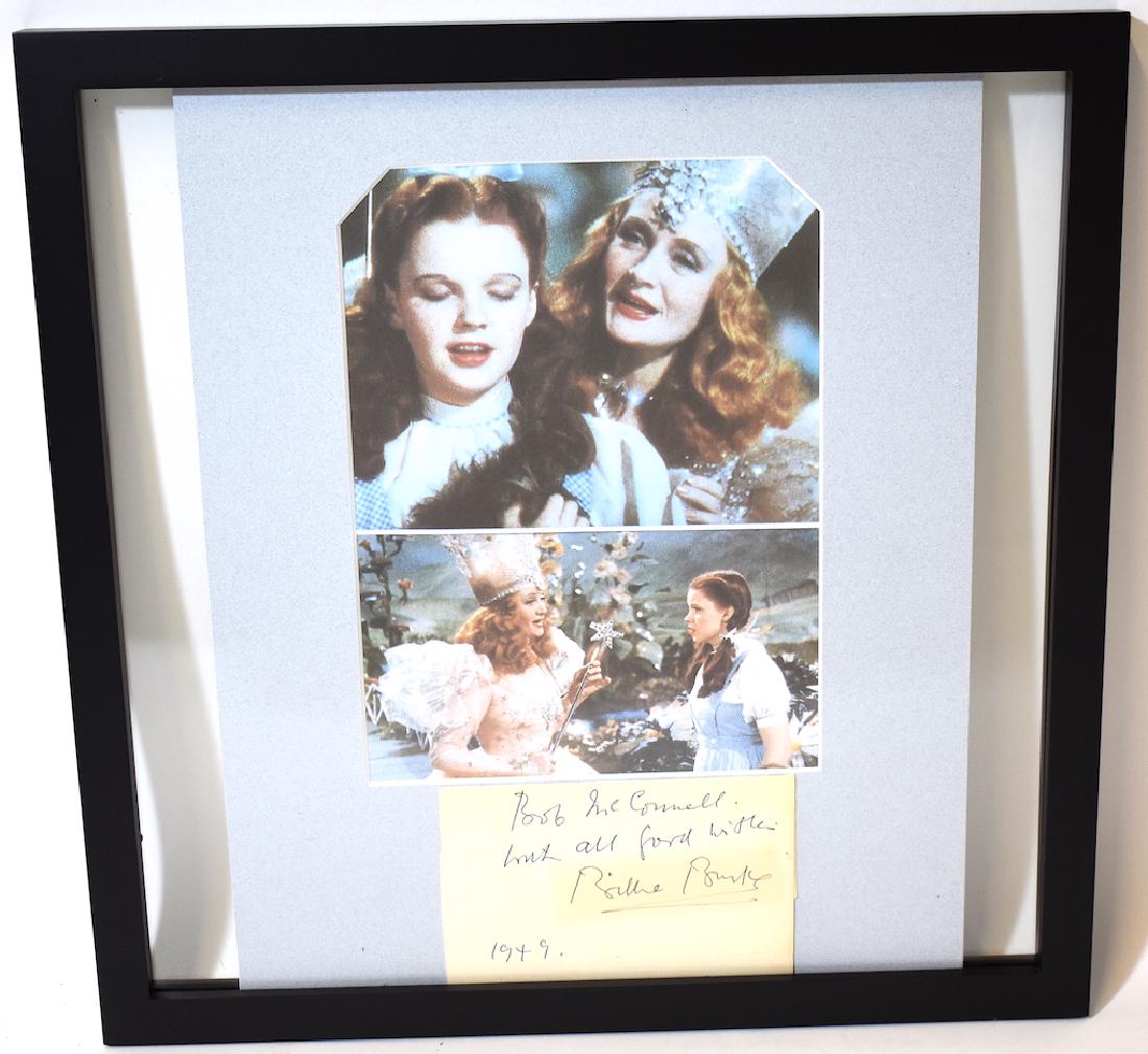 Billie Burke Autograph. Signed With All Good Witches: The Wizard of Oz Fairy Godmother, Glinda the Good Witch cut signature of Billie Burke. Signed With All Good Witches Billie Burke 1949. Actress Mary William Ethelbert Appleton whose real name is little