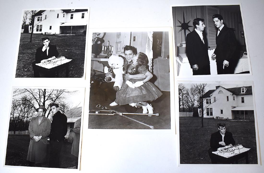 Elvis Photographs from Graceland (5): Mostly 1950's Superb collection of photographs. Private home photos from Graceland in the lot. Provenance: Denmark Rock and Roll Museum Varying sizes.10" x8" to 7 1/2" x 7"