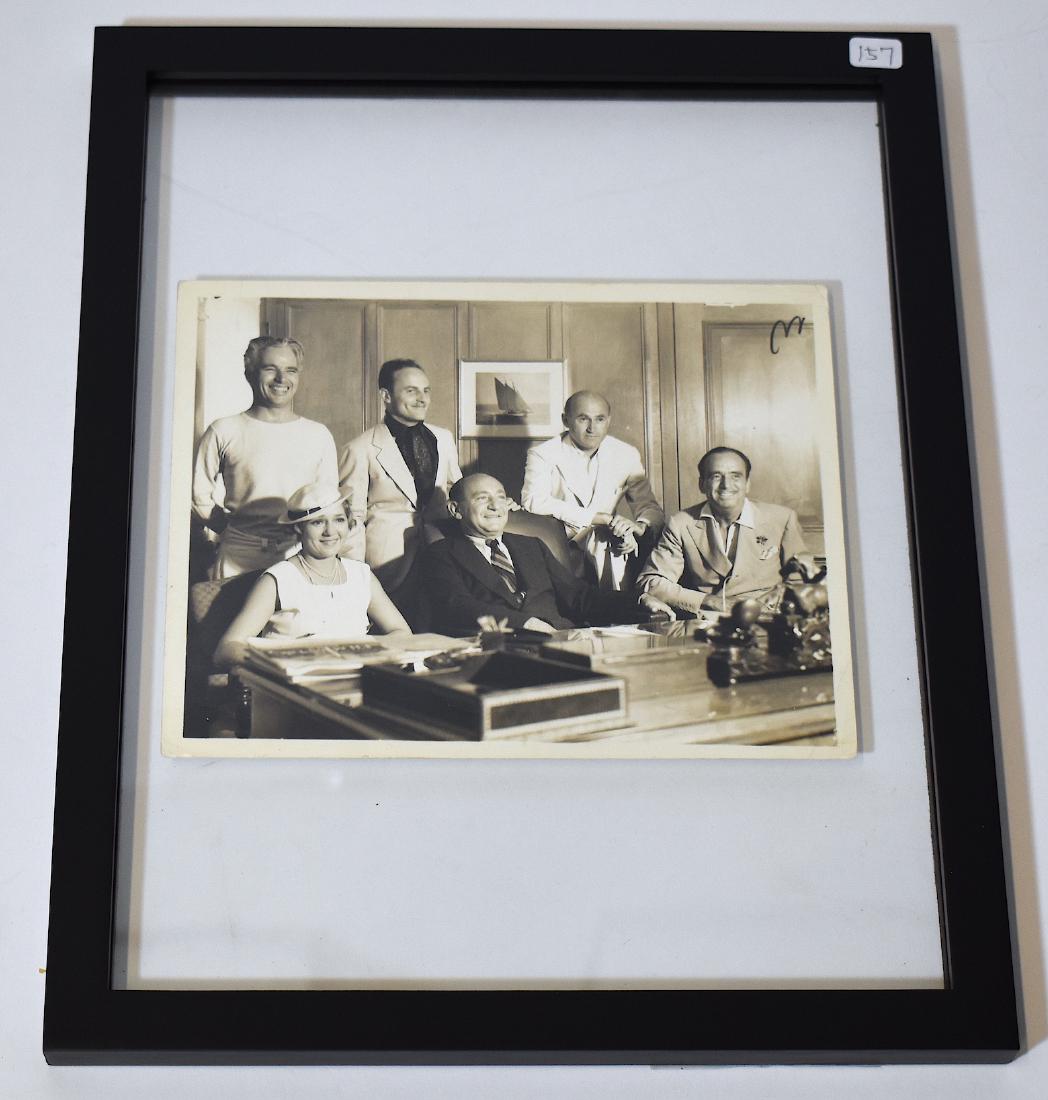 Hollywood Moguls Photograph inc. Charlie Chaplin: 1934. Charlie Chaplin, Darryl F. Zanuck, Samuel Goldwyn, Mary Pickford, Joseph M. Schenck and Douglas Fairbanks. 8" x 10"