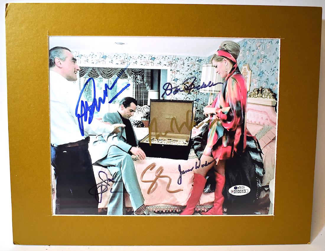Casino Cast Photograph with Signatures.: Matted 8x10 photo with COA