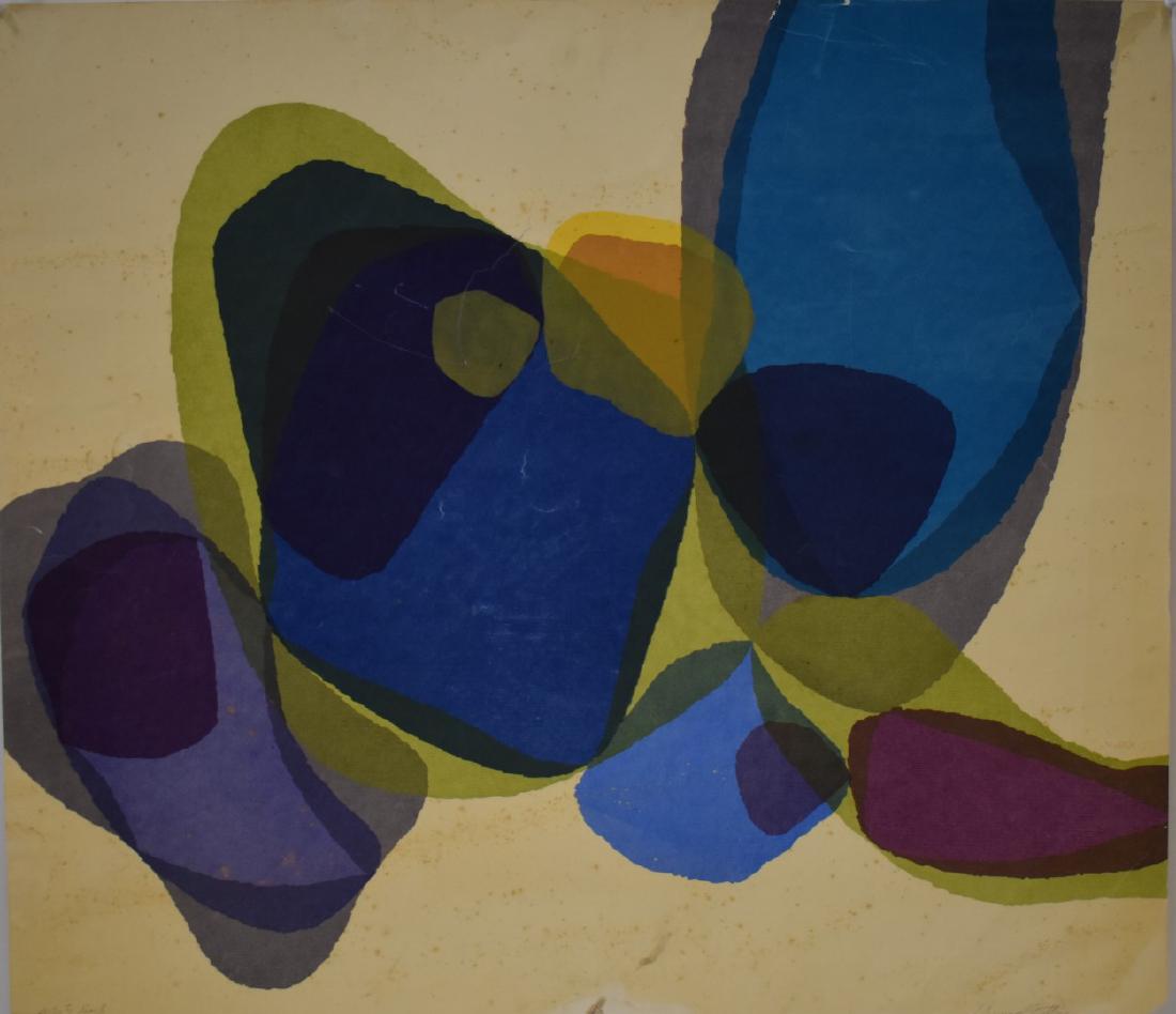 Bernard Steffen; 20thC. Silkscreen - Abstract Forms: Bernard Joseph Steffen(1907-1980) Artists proof silkscreen. Abstract Forms. Pencil signed and marked Artists Proof; Overall size: 28.75in. X 32.5in.