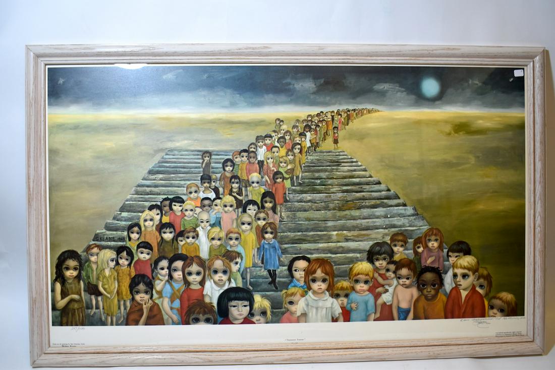 Keane Print "Tomorrow Forever" Signed: Walter Keane/ Margaret Keane Print "Tomorrow Forever" 247/3500 signed by Keane International Art Galleries