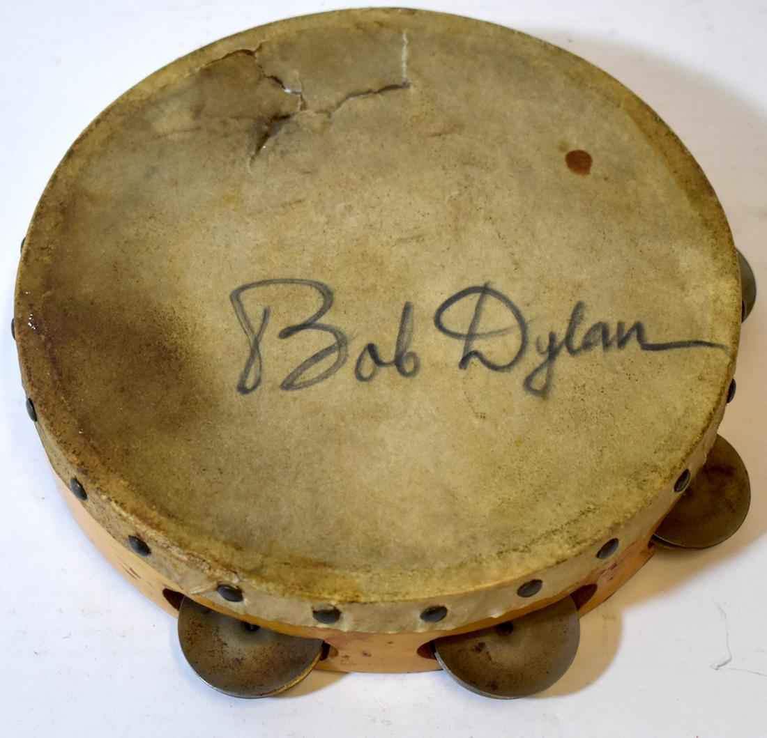 Tambourine Signed in Sharpee Bob Dylan: 8"D