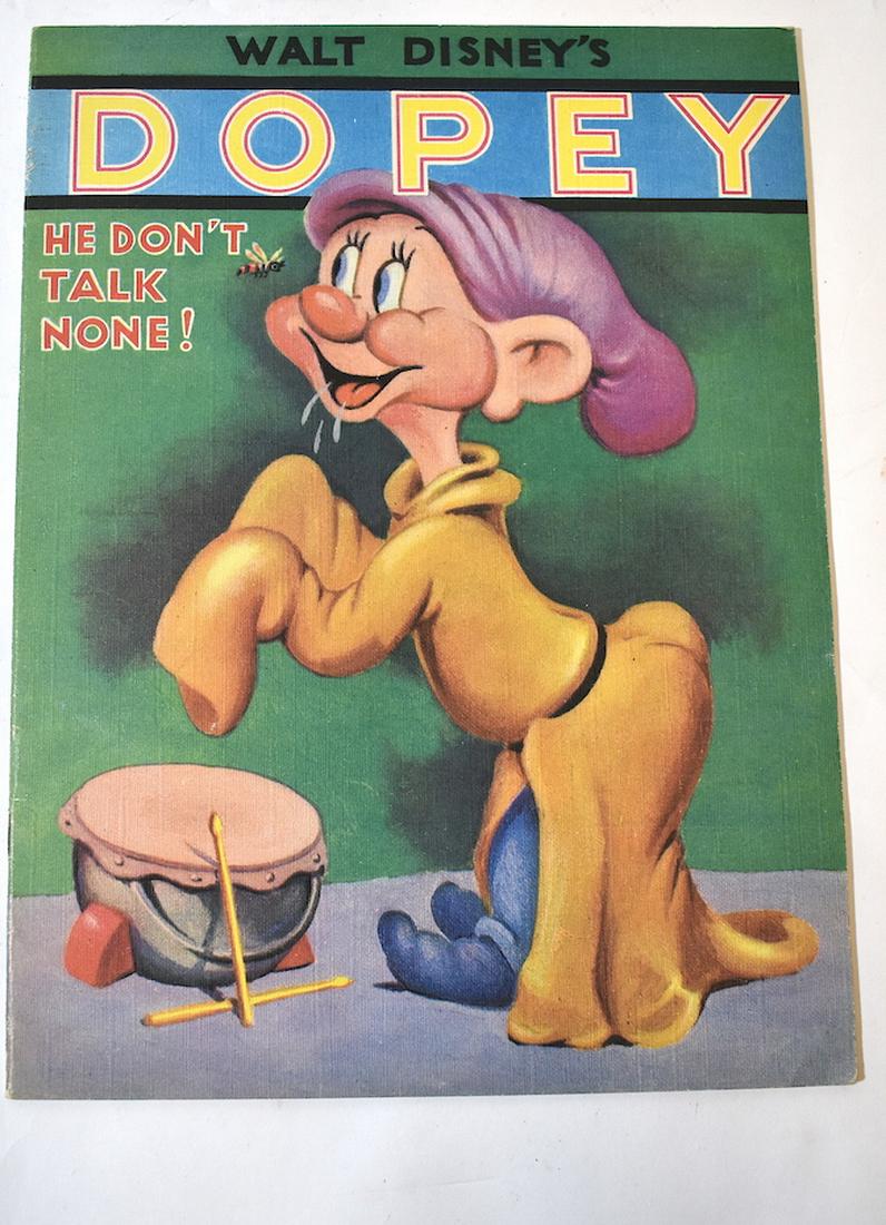 1938 Walt Disney Dopey He Dont Talk None: Soft Cover. Good Protected Condition.