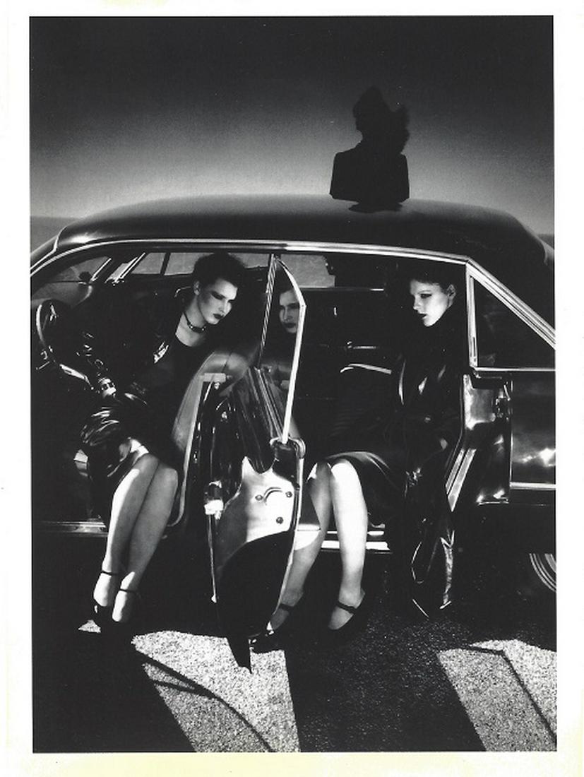 Guy Bourdin Original Fashion Press Photo: Guy Bourdin, 7" x 5" fashion photo. It comes with details by the photographer for publicity. The photo is printed on double weight gloss paper and is in good condition. It has some aging on the edges