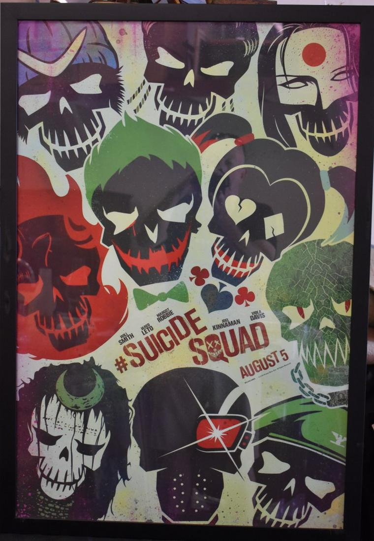 Framed Poster - Suicide Squad: Framed color movie poster. Suicide Squad. Reprint; 37.5in. X 26in.(overall framed size)