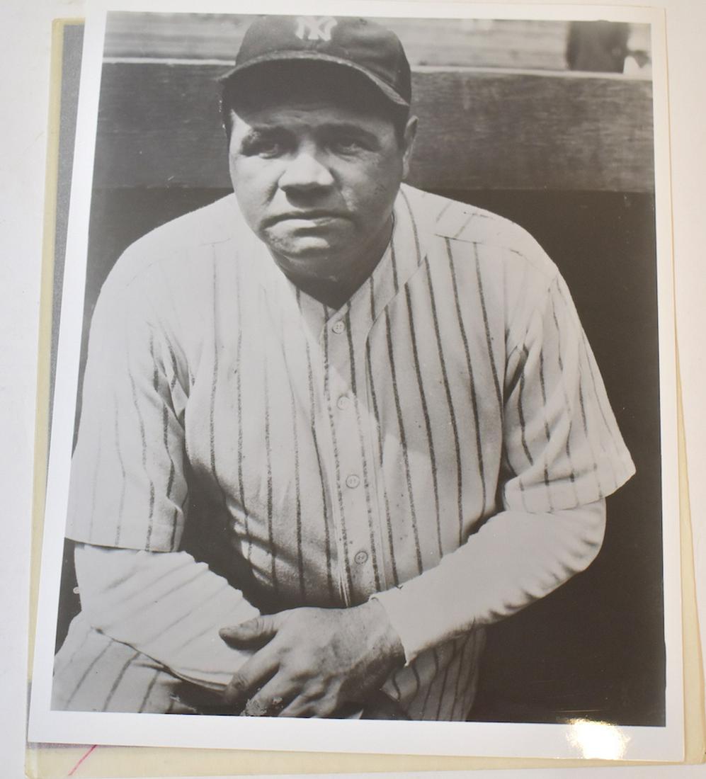 Babe Ruth Photograph and Negative: Photo and negative from which it was made. 8 x 10