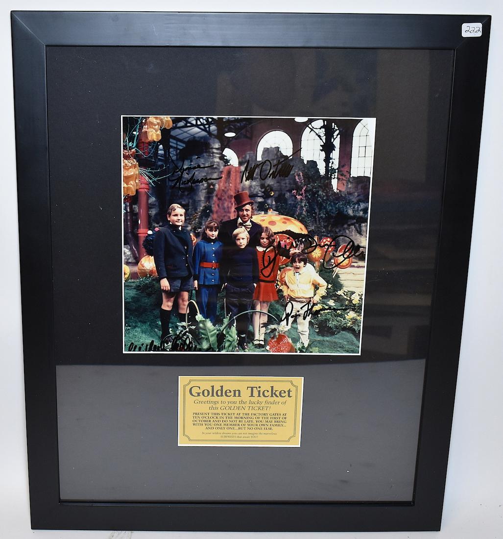 Wonka Kids and The Golden Ticket Signed and Framed: 16 x 20