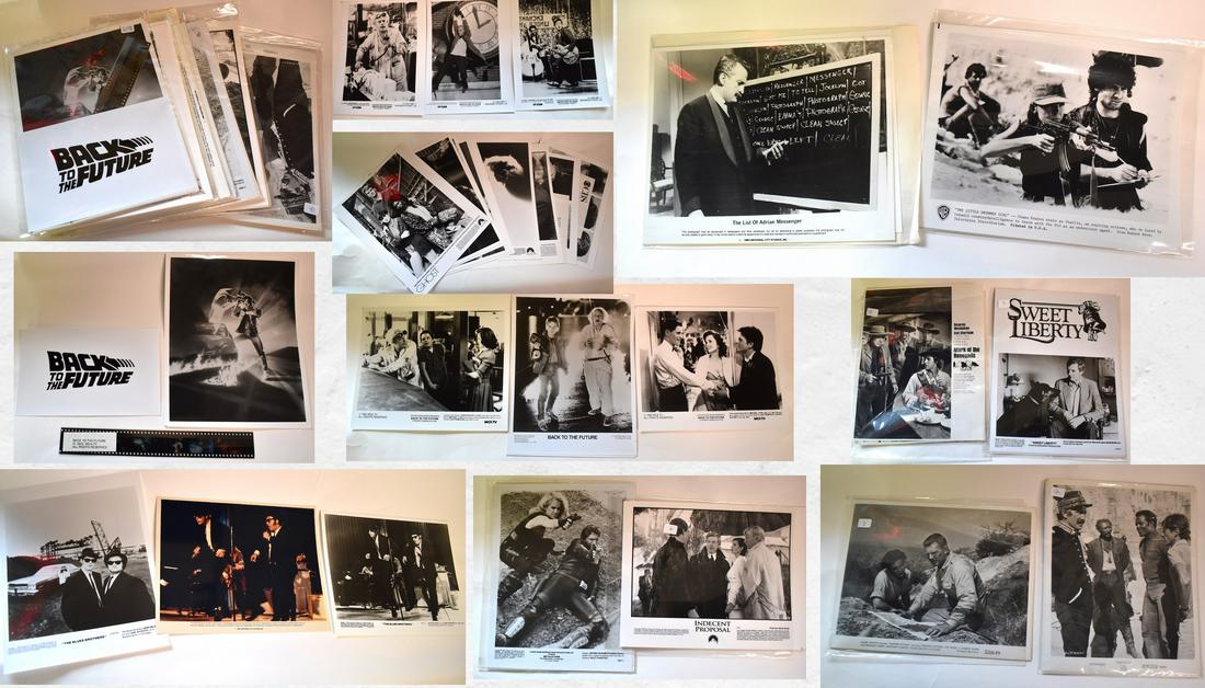 Movie Stills. Dealer or Collectors Lot (77): The List of Adrian Messenger (4); The Little Drummer Girl (5); Metal Storm (5); Back to the Future (8); The Blues Brothers (4); Ghost (9); Sweet Liberty (4); Mark of the Renegade (14); El Condor (12);
