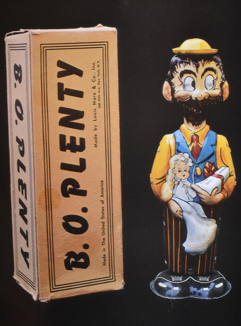 Louis Marx Advertisement B.O. Plenty Toy: Store display. Cardboard. 11 H x 3/4
