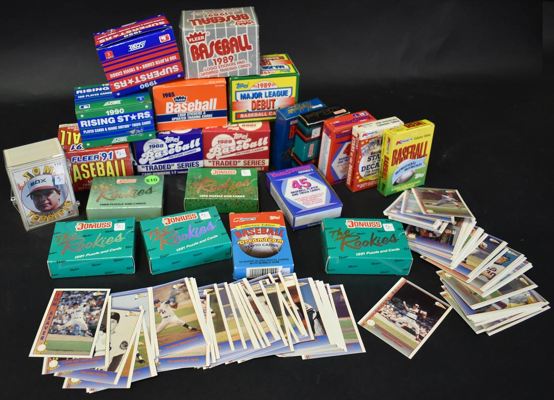 21 Boxes of Baseball Cards 80's 90's Unsorted: Fleer, Donruss, Topps, Score etc. All types. Not sorted or gone through