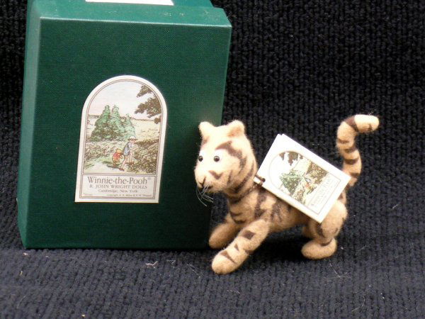 R. John Wright, Pocket Tigger: Pocket Tigger by R. John Wright, 3-1/2", mohair plush, fully jointed. 1996. Limited Edition 3500