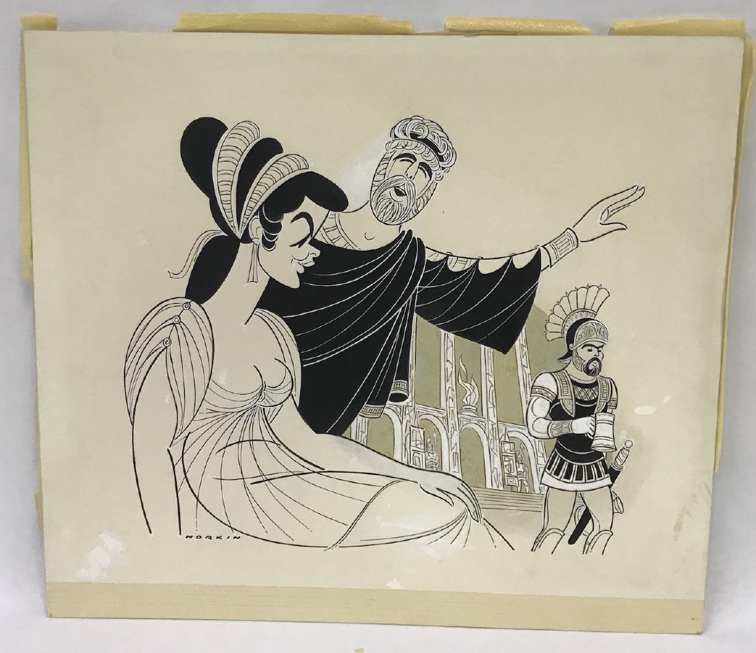 Original Sam Norkin Illustration Les Miserables: Signed lower right. 17 x 14