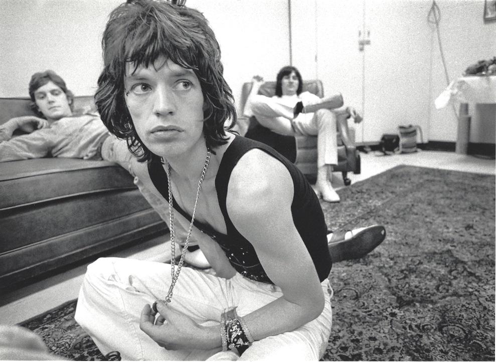 Mick Jagger In Concert Jim Marshall Photo: Bob Dylan, Jim Marshall Photo, "11.5 x 9", inner size, 11"x8". Photograph has small white border. Taken by Jim Marshall in 1972, printed 1998. It comes stamped by the photographer with other details f