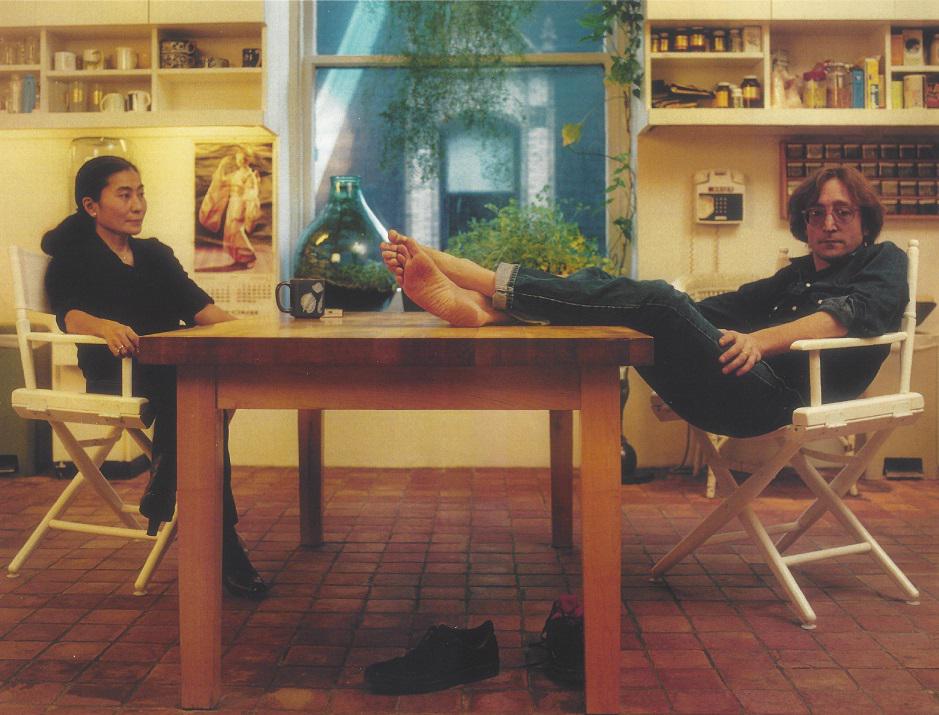 John Lennon Annie Leibovitz Rolling Stones Photo: John Lennon & Yoko for Rolling Stone article, "11 x 9", inner size, 10.5"x8.5". Photograph has white border. Taken by Annie Leibovitz in 1980, printed 1998. It comes stamped by the photographer with o