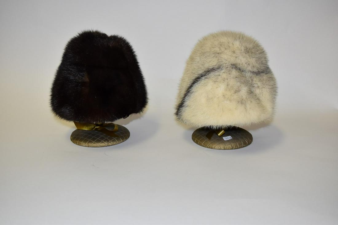 Two(2) Vintage Mink Hats: good shape