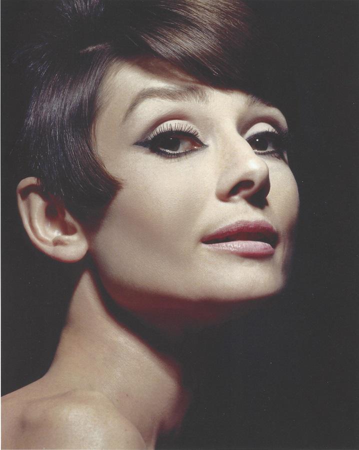 Audrey Hepburn Douglas Kirkland Photo: Audrey Hepburn, measures "10.5 x 8.5", inner size, 10"x 8". Photograph has white border. Taken in 1965 by Douglas Kirkland, printed 1990's. It comes stamped by the photographer with other details for