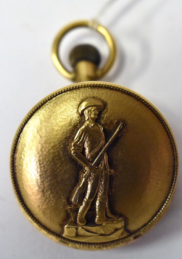 Sears Roebuck 17 Jewel Pocket Watch: United States Seal with Miinutemn embossed. Working condition