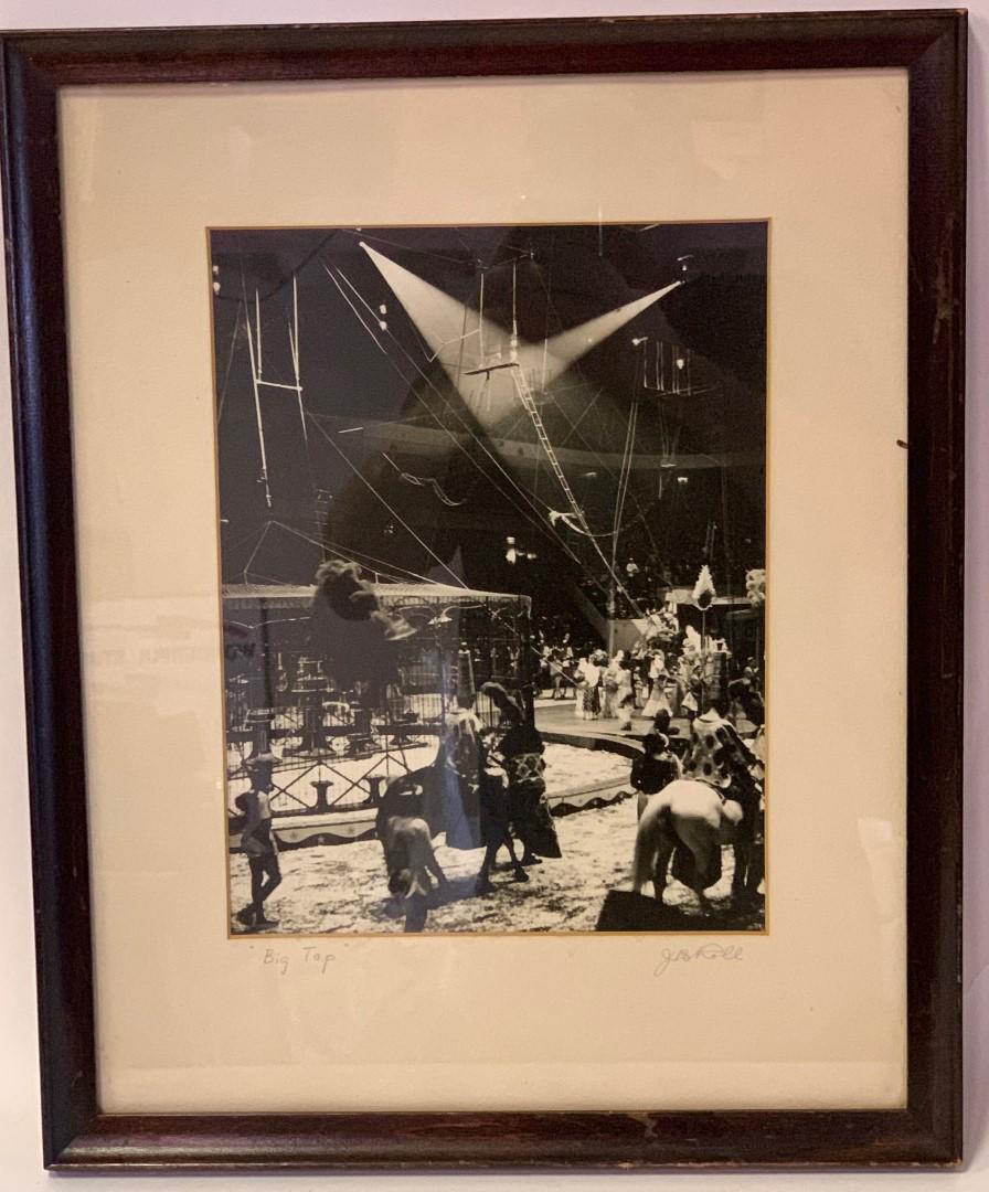 J.B. Roll; 20thC. American Photograph - Big Top: Silver gelatin photograph. Big Top. Artist signed and titled on matting; 14in. X 11in.