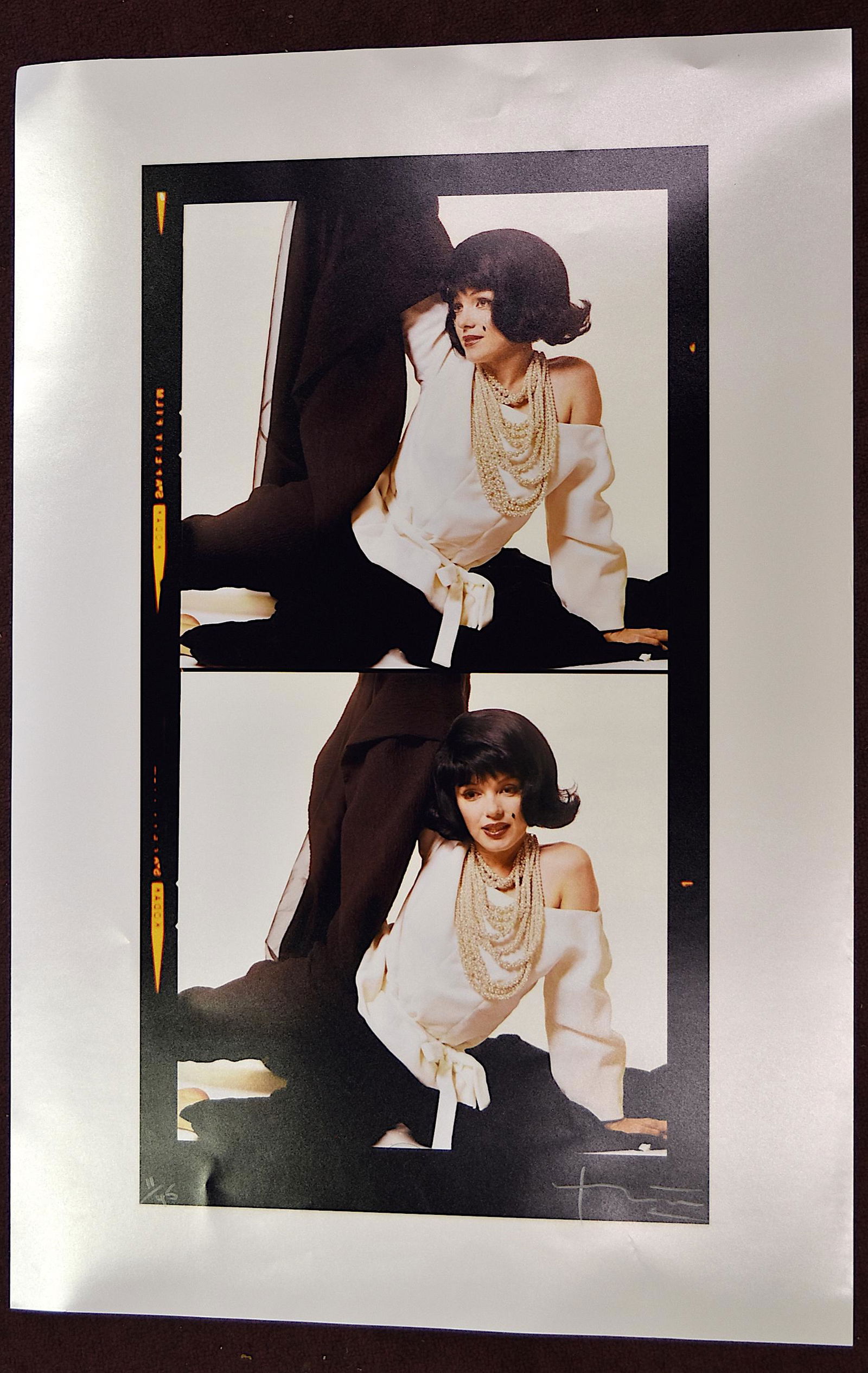 Bert Stern. Joan Collins Photograph: Signed by thephotographer on the back and with stamp, Dated. 2012. 30 : x 20"