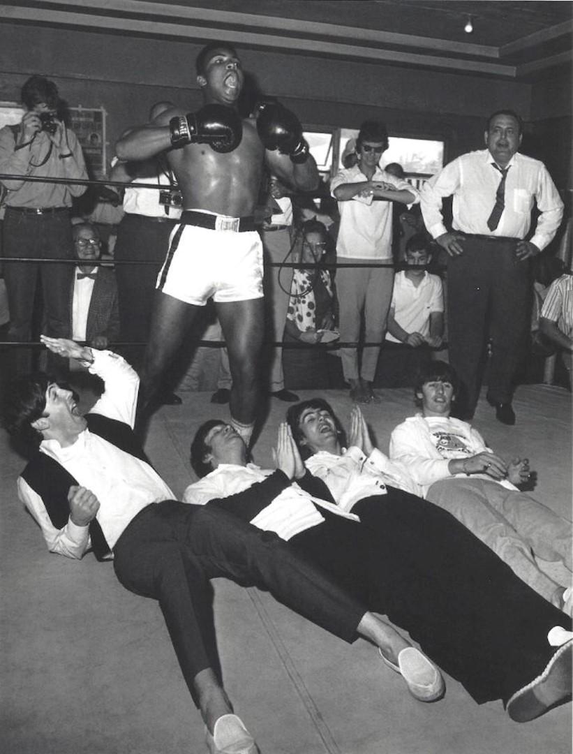 The Beatles & Ali Harry Benson Publication Photo: The Beatles & Muhammed Ali Harry Benson Publication Photo Tha Beatles & Ali, measuring approximately, 10"x8" with white border. Taken by Harry Benson in 1964, printed 1998. It comes stamped by the pho