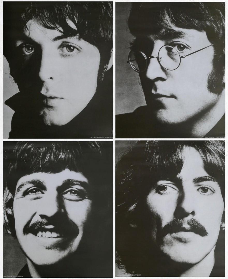 Beatles Rare Original 1968 Signed Richard Avedon: The Beatles very rare original set of posters. These were taken for Stern magazine in Germany in 1968. Each poster features one of the Beatles, their name and “Foto Avedon.” These are very