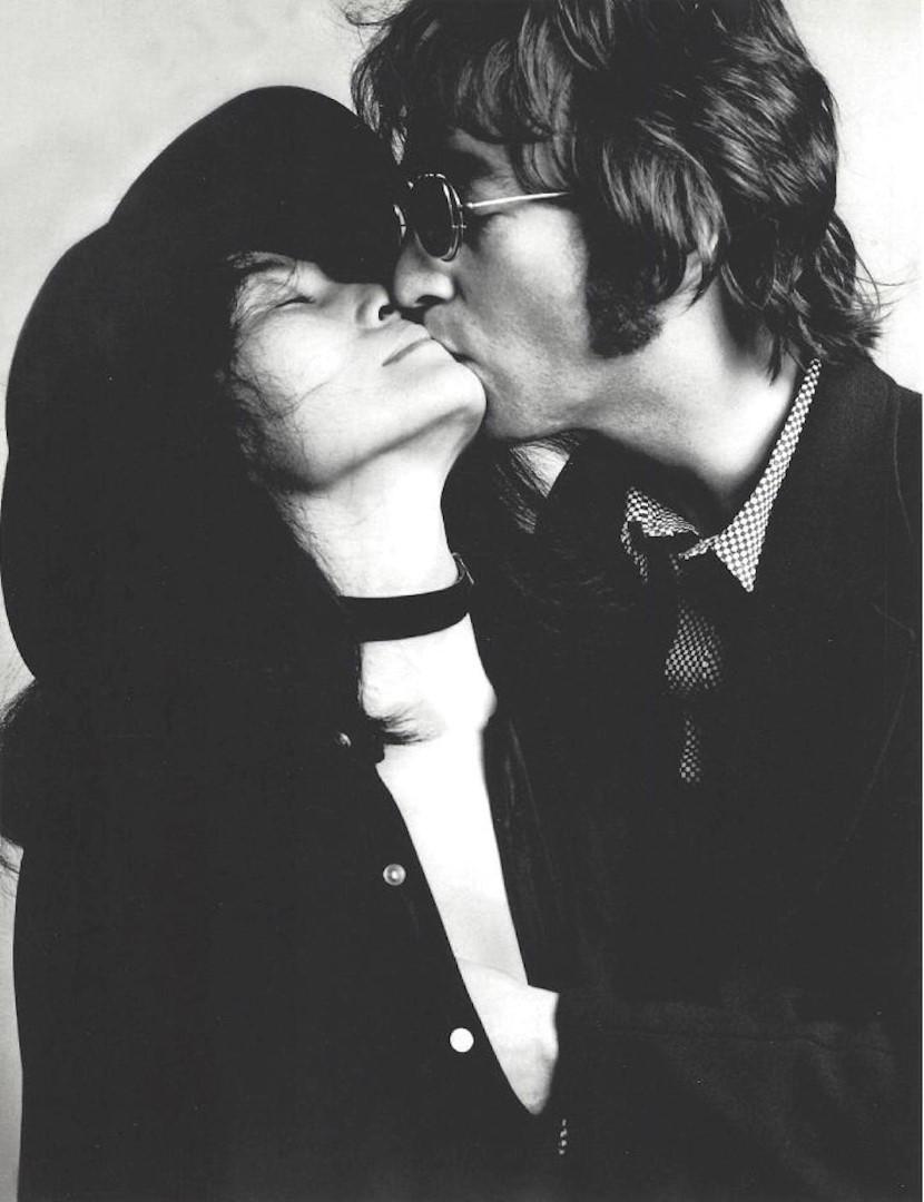 John Lennon & Yoko David Bailey Publication Photo: John Lennon & Yoko, measuring approximately, 11"x 9" with white border. Taken by David Bailey in 1971, printed 1998. It comes stamped by the photographer and agency with other details for publicity th