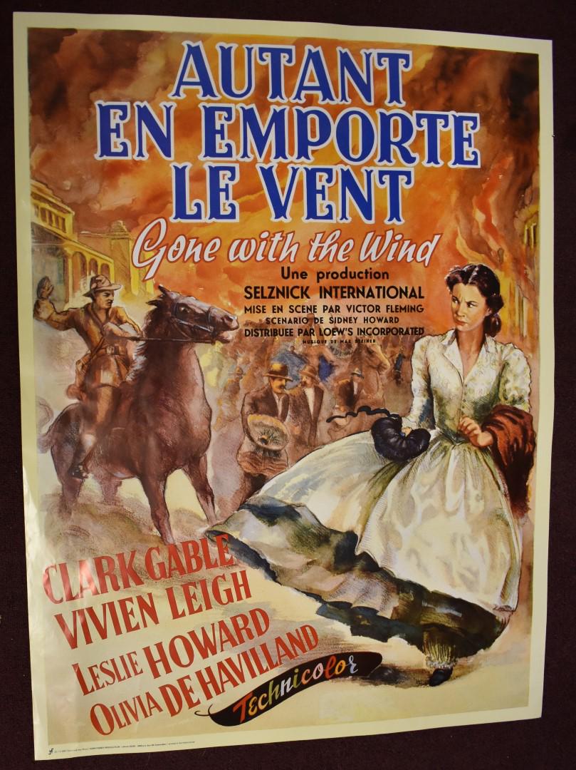 One Sheet Movie Poster Gone With the Wind Fr.: Images at the back correspond. Replica