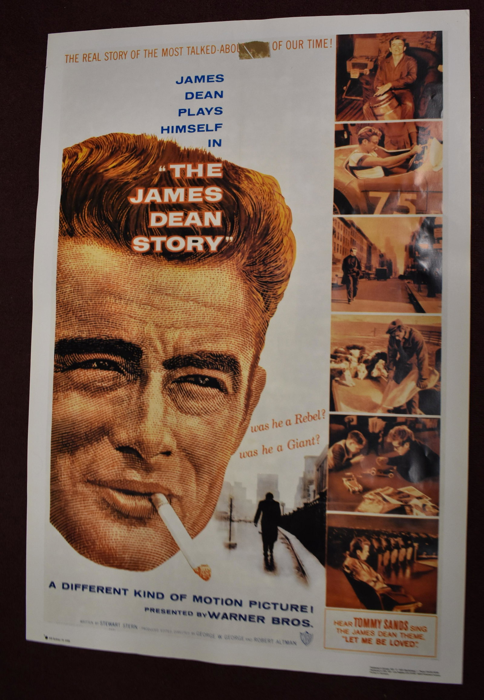 One Sheet Movie Poster Jimmy Dean Story: Images at the back correspond. Replica