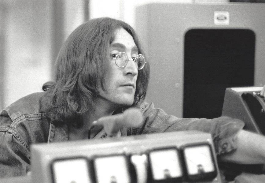 John Lennon Recording Studio Linda Publication Photo: Original Linda McCartney Publication Photo, measuring approximately, 7.5"x7.5" includes white border. Taken in 1968, printed 1998. It comes stamped by the photographer and agency. The photograph is pr