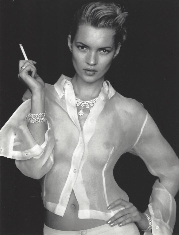 Kate Moss Paulo Roversi Publication Photo: Original Publication Photo, measuring approximately, 11"x9" includes white border. Taken and printed in 1996. It comes stamped by the photographer and agency. The photograph is printed on double weigh