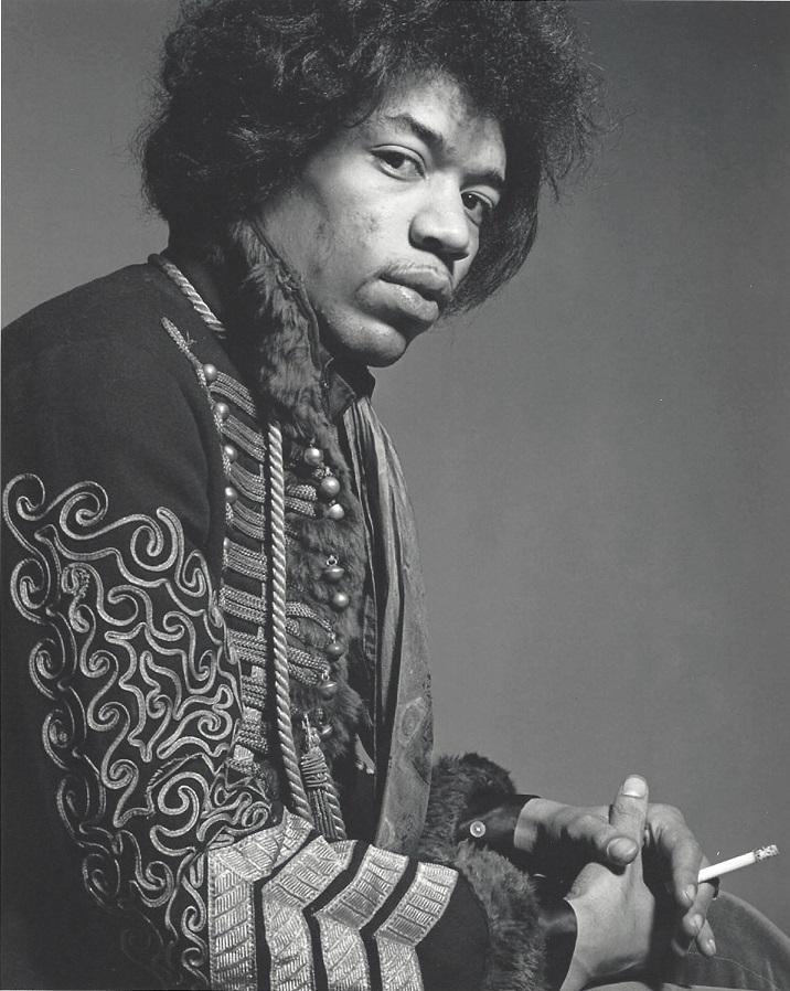 Jimi Hendrix Gered Mankowitz Publication Photo: Original Publication Photo, measuring approximately, 10.5"x9" includes white border. Taken in 1967, printed 199. It comes stamped by the photographer and agency. The photograph is printed on double we
