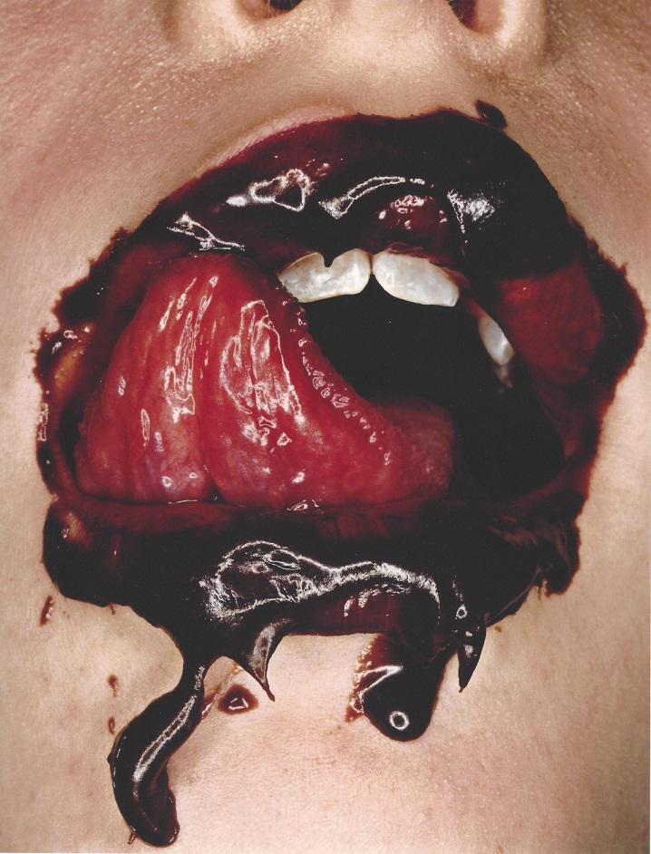 Chocolate Mouth Irving Penn Publication Photo: Original Publication Photo, measuring approximately, 11"x9" includes white border. Taken and, printed 2000. It comes stamped by the photographer and agency. The photograph is printed on double weight 