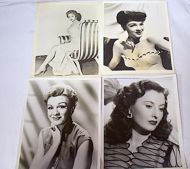 Hollywood Glamour Portraits inc. Stanwcyk(4): Barbara Stanwyck; Eve Arden, Kathryn Grayson, (double weight stock and one unidentified)