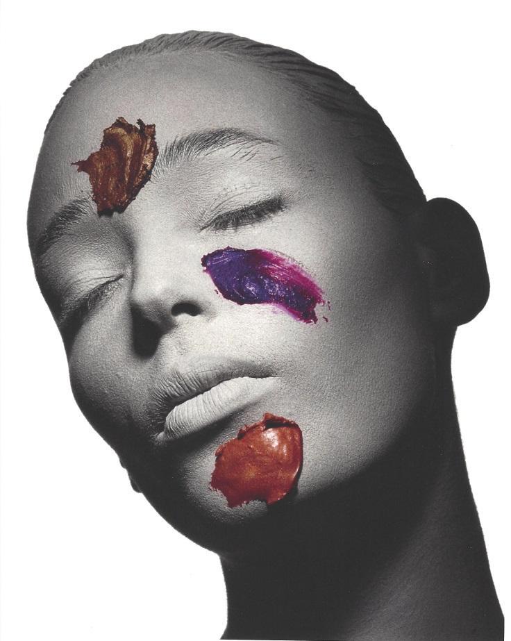 Make Up Irving Penn Publication Photo: Original Publication Photo, measuring approximately, 11"x9" includes white border. Taken in 1986 and, printed 1999. It comes stamped by the photographer and agency. The photograph is printed on double