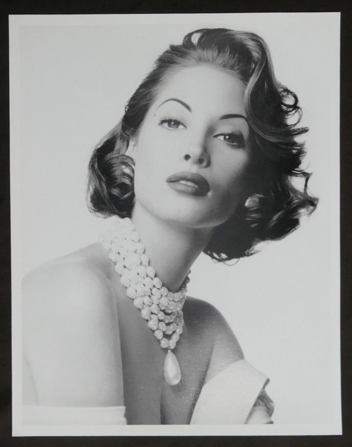 Christy Turlington Herb Ritts Publication Photo: Original Publication Photo for Anne Klein, measuring approximately, 12"x9" includes white border. Taken in 1992, printed 1999. It comes stamped by the photographer and agency. The photograph is printe