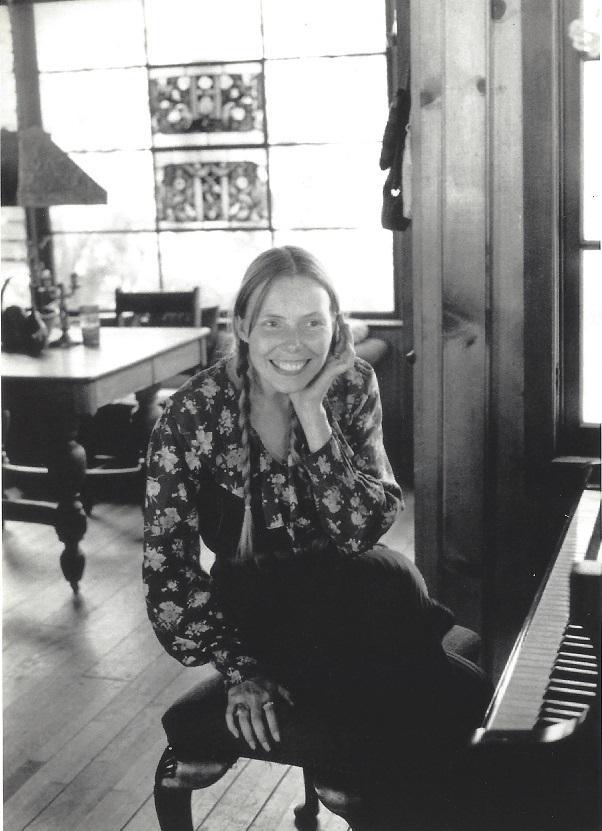 Joni Mitchell Jim Marshall Pulication Photo: Original Publication Photo, measuring approximately, 7.5"x5.5" includes white border. Taken in 1969, printed 1998. It comes stamped by the photographer and agency. The photograph is printed on double 