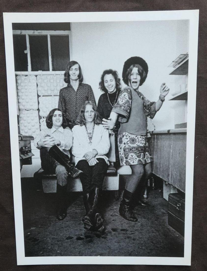 Janis Joplin Jim Marshall Pulication Photo: Original Publication Photo, measuring approximately, 7.5"x5.5" includes white border. Taken in 1968, printed 1998. It comes stamped by the photographer and agency. The photograph is printed on double