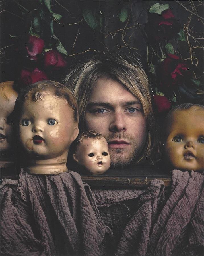 Kurt Cobain Mark Seliger Publication Photo: Kurt Cobain, measures "10.5 x 9", inner size, 10.5"x 8.5". Photograph has white border. Taken in 1993, this print dated 2000. It comes stamped by agency with other details for publicity which cannot b