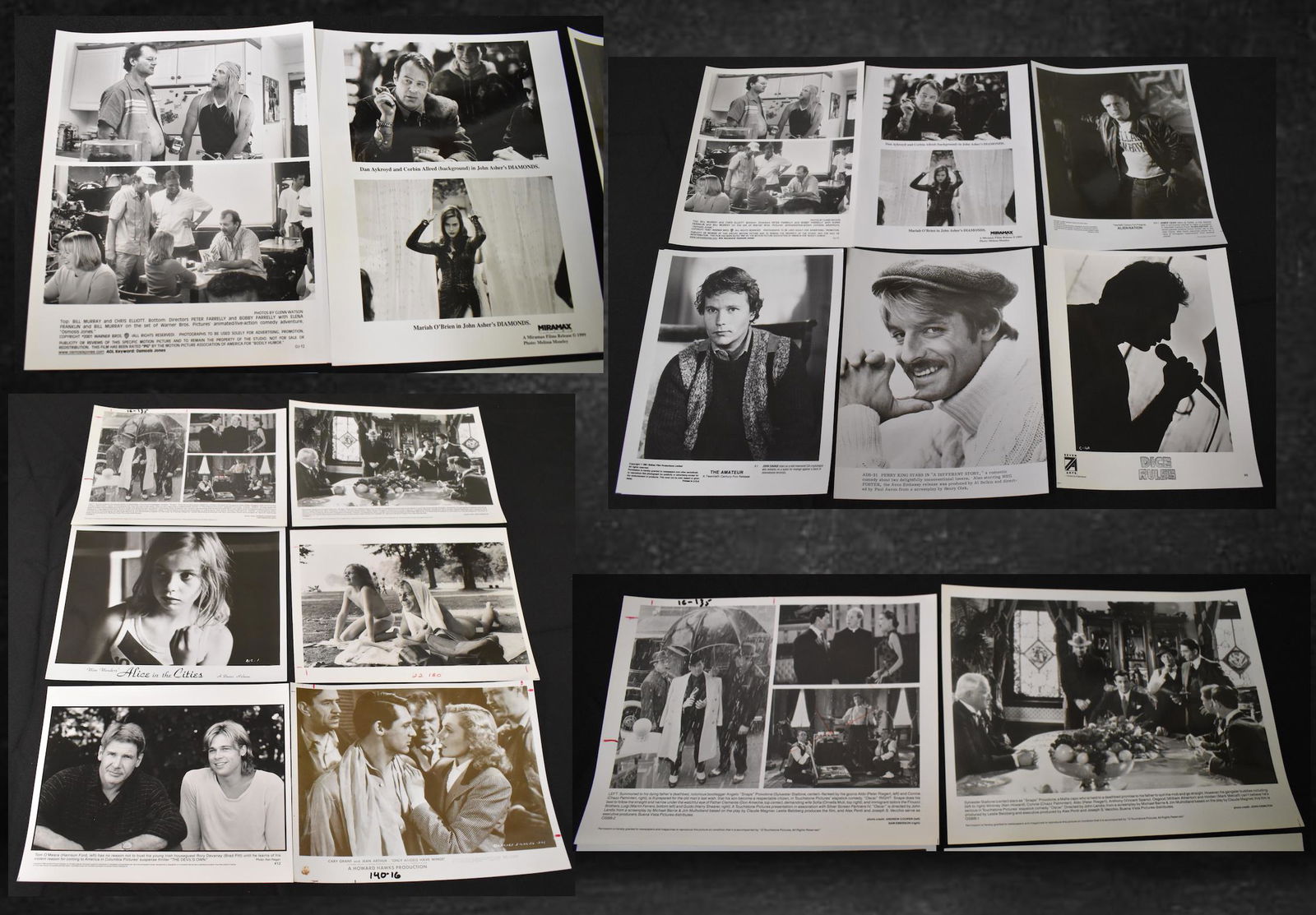 Movie Stills & Hollywood Photos(90+): Movie Stills & Hollywood Photos(approximately 90+). Including Cary Grant, Burt Lanester, Dustin Hoffman, Sylvester Stallone, Bill Murry, Etc. 8x10