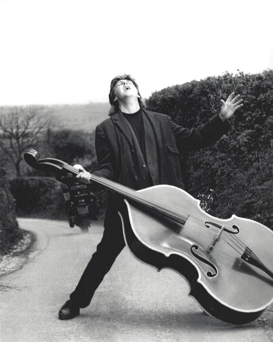 Paul McCartney Herb Ritts Publication Photo: Original Publication Photo, measuring approximately, 10.5"x9" includes white border. Taken in 1985, printed 1998. It comes stamped by the photographer and agency. The photograph is printed on double w