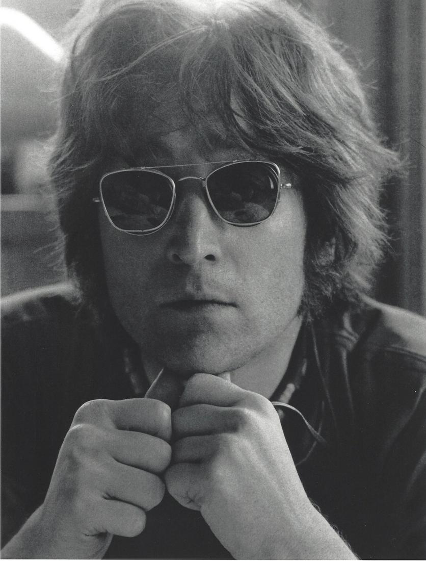 John Lennon Portrait Publication Photo: Original Publication Photo, measuring approximately, 11"x9" includes white border. Taken in 1971, printed 1999. It comes stamped by the photographer and agency. The photograph is printed on double wei