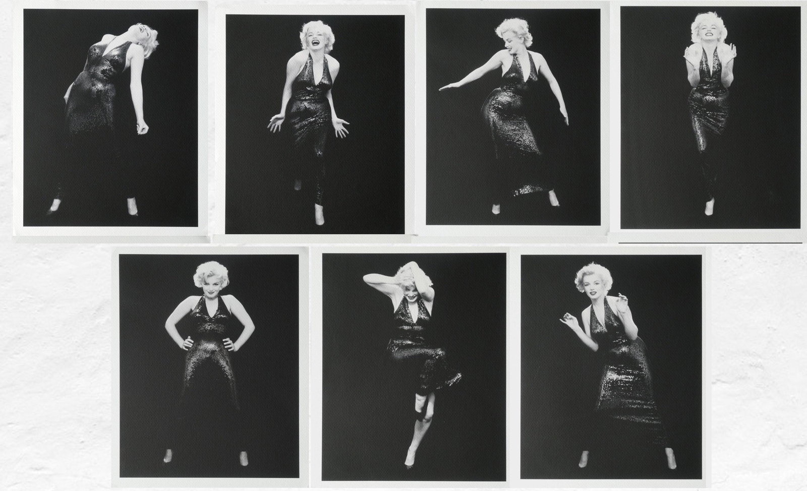 Marilyn Monroe Signed Richard Avedon Photo Collection: Marilyn Monroe Signed Richard Avedon Photo Collection - 7 original photograph collection, measuring approximately, 11"x9" includes white border. Taken in 1950's, printed 2000 on a cotton type photogra