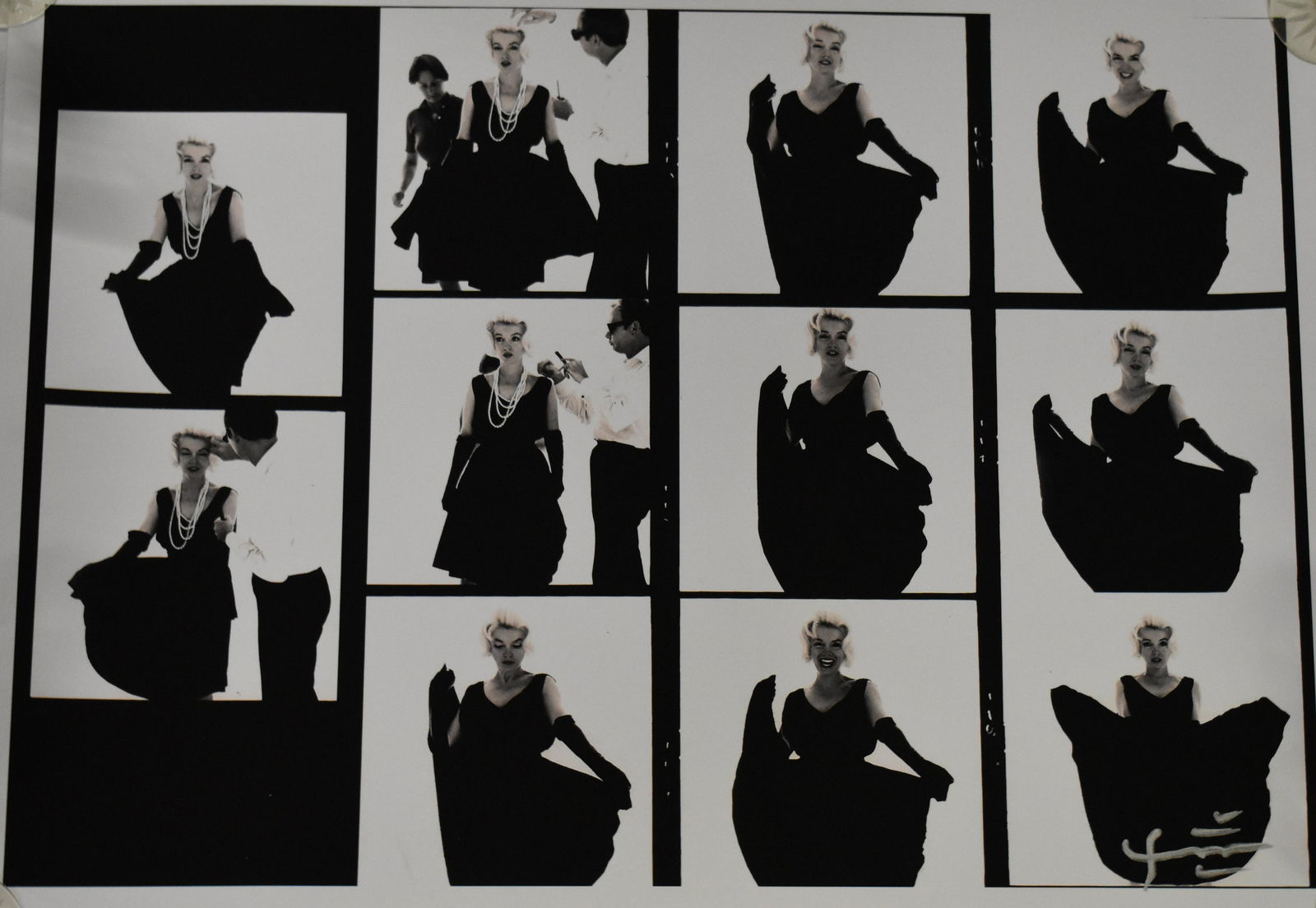 Bert Stern Photo. Marilyn Monroe: Signed and with back stamp. Overall 13"H x 18"W Note: This lot was previously won in our Nov 23 2019 auction by non-paying bidder Wieland Goetze/Roland Freyer of Germany.