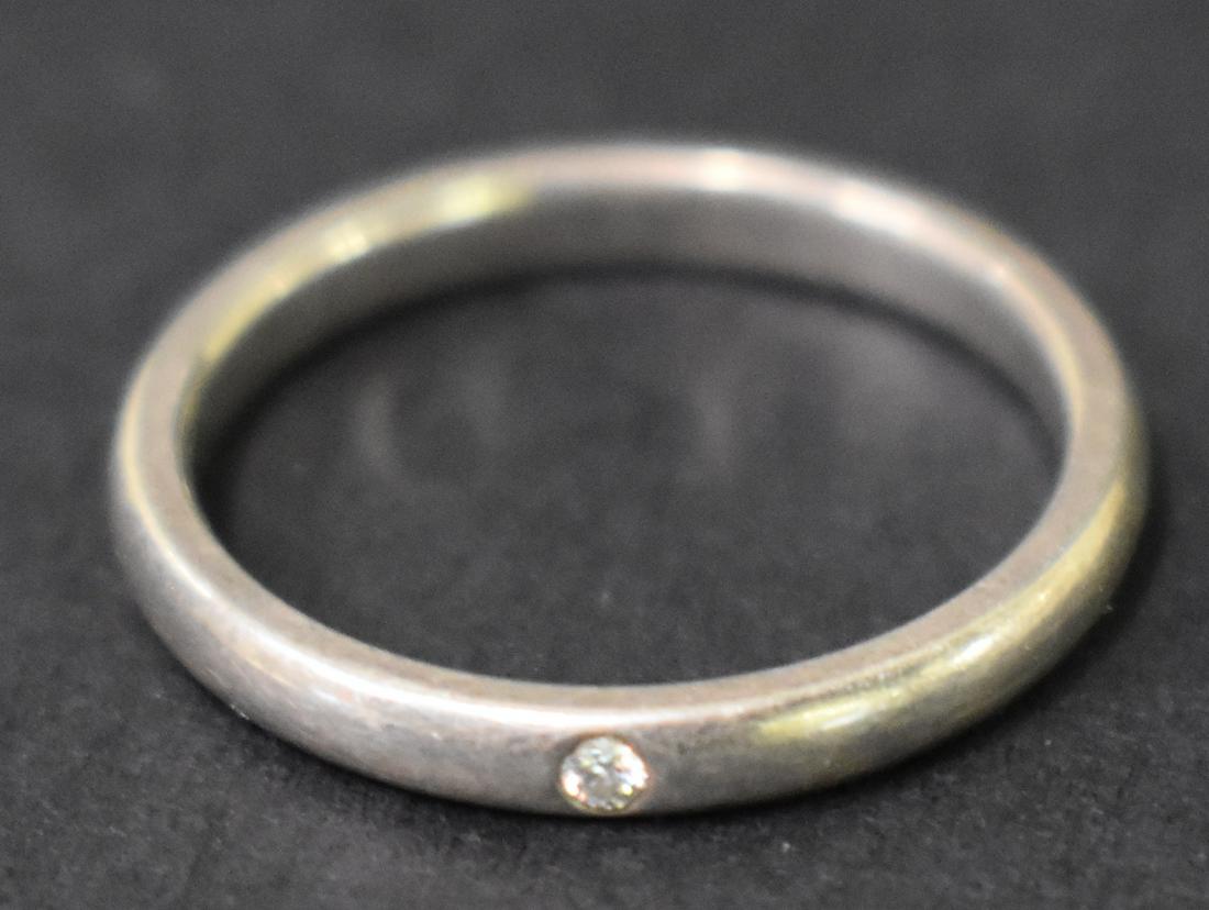 Elsa Peretti Sterling Ring with Diamond: Mkd Elsa Peretti Tiffany Sterling